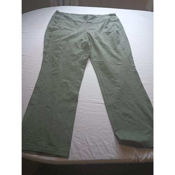 Duluth Trading Co Women Green Leggings Pull on pants Size 2X x31 Hiking cozy - Picture 1 of 5